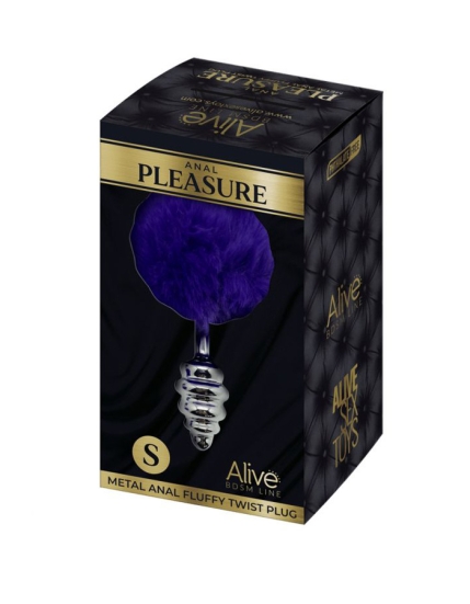 Пробка с хвостиком Metal Anal Fluffy Twist S